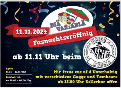 11.11. Fasnachtseröffnung von den 'Variablä' beim Rest. Schiff